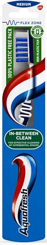 Aquafresh, Toothbrush, Flex Zone, in Between Clean, medio, confezione da 6
