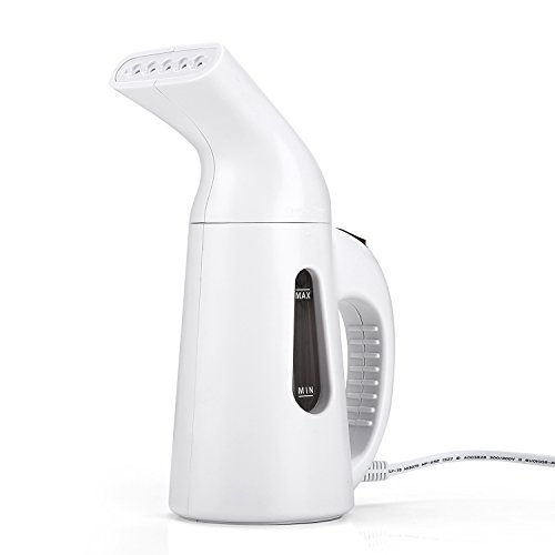 Foneso Vapeur de vêtements, Mini Portable Fer à Repasser Vertical pour Voyage, Multifonction pour vêtements et Vaporisateur Facial, Blanc.