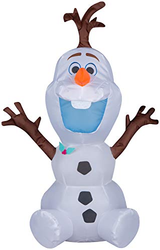 Gemmy Airdorable Christmas Airblown Inflatable Olaf Disney, 2 ft Tall, White