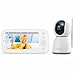 WOLFANG Baby Monitor Video e Audio, 5 pollici 720P Schermo, 360° 1080P Telecamera con Visione Notturna e Zoom, Conversazione Bidirezionale, Temperatura, Rilevamento del Pianto, Portata di 1000 Piedi immagine