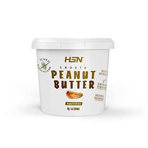 Mantequilla de Cacahuete de HSN | Textura Suave y Cremosa - Peanut Butter Smooth - 100% Natural | Apto Vegetariano, Sin grasa de palma, Sin grasa trans, Sin azúcar ni sal añadidos, 1000g
