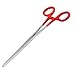 LAJA Imports Red PVC Grip Handle Hemostat Forceps Straight Serrated 8