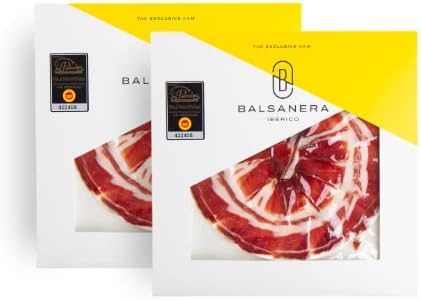 Balsanera Ibérico - Jamón de Bellota 100% Ibérica D.O. Los Pedroches | 5 Sobres de 80g | Loncheado y Envasados al vacío | Premio 'Encina de Oro' y 'Great Taste Award' | Curación 32-40 Meses