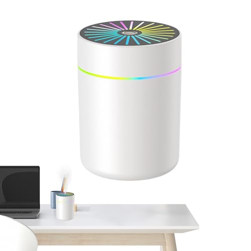 Humidificador de ambiente compacto – Humidificador de interior 0,5 L para dormitorio y espacios pequeños | Temporizador automático, filtro, difusor y para hogar, dormitorio, baño y