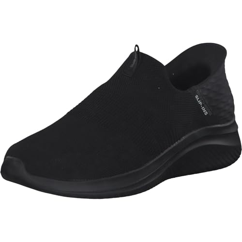 Skechers Men's Ultra Flex 3.0 Smooth Step Hands Free Slip-ins, Black/Black, 10