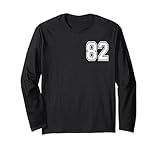 numero 82 in bianco maglia a manica
