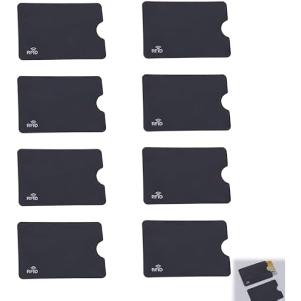 8 sztuk etui ochronne NFC, bloker RFID NFC, twardy plastik, etui ochronne RFID, etui ochronne na karty kredytowe, dowód osobisty