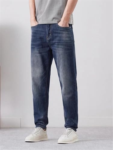 Hndudnff Men Tapered Jeans with Pockets Slim Trousers Vintag Stretch Casual Streetwear Denim Pants2