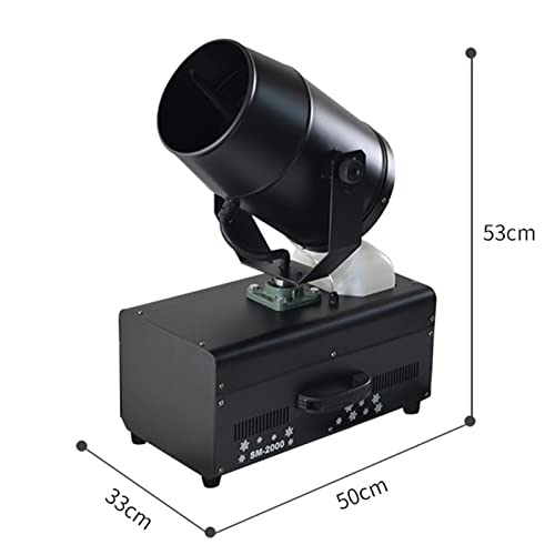 Máquina de nieve, 2000 W, con control remoto inalámbrico manual y caja de empaque, máquina de nieve artificial para espectáculos en escenario, fiestas DJ y eventos miniatura 3