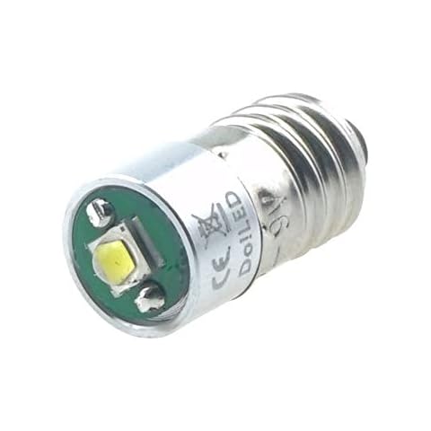 Do!LED E10 LED Cree Taschenlampe Lampe Weiss Birne 3 Watt 220 Lumen 1-3 Volt Schraubsockel Cover