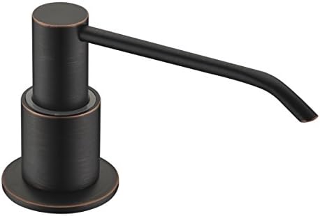 Black Soap Dispenser,Avola Solid Brass Built in Pump Kitchen Sink Dish Soap Dispenser