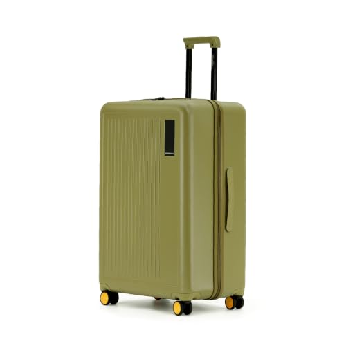 Large Check-in Suitcase|74cm|100 L|Makrolon Polycarbonate Hardshell|TSA-Approved Lock|8 Silent Ninja Wheels|YKK Zippers|For 15+ Day Trips|Mokobara Transit Luggage|Olive(So Matcha 2.0)