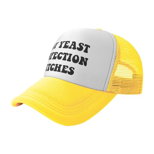 Image of My Yeast Infection Itches Trucker Hat Funny Baseball Caps Adjustable Fishing Hats for Men Women Black