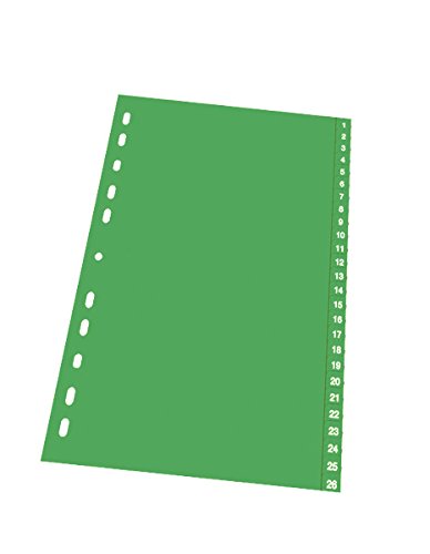 Índice de números de plástico Durable 1-52 con perforación universal 2