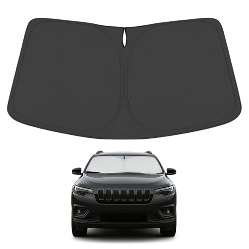 Proadsy 2026 Upgrade Windshield Sunshade Custom for Jeep Cherokee 2014-2025 (Not for Jeep Grand...