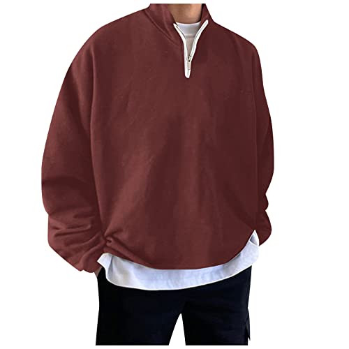 Mens Quarter Zip Pullover Autumn Winter Slim Fit Lightweight Knit Pullover Sweaters Casual Cozy Sweater2