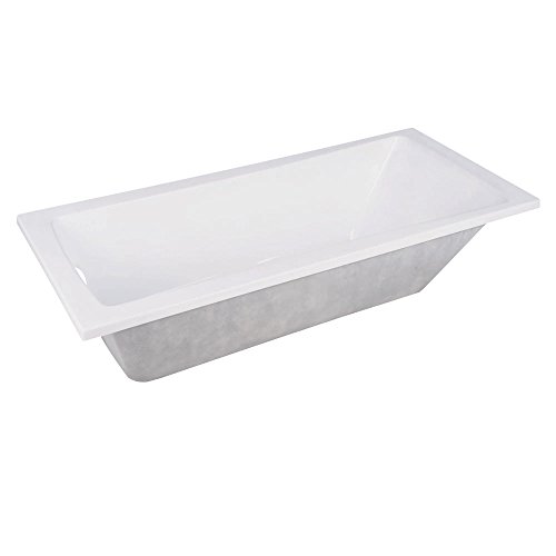 Kingston Brass XVTPN593017 Aqua Eden Drop In Acrylic Tub with Reversible Drain, 59-1/16"