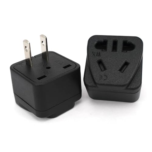 Adaptateur de chargeur de prise secteur convertisseur 2P noir pour le bureau