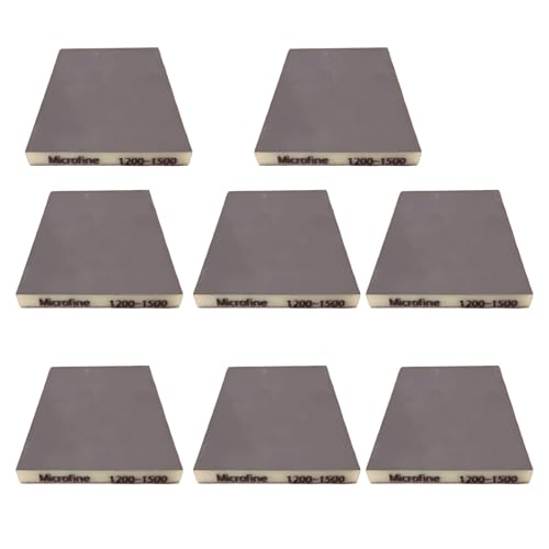 MORLARCO スポンジ サンドペーパー 8枚セット Microfine(1200-1500) スポンジヤスリ 120×98×13mm 紙やすり 耐水ペーパー サビ落とし ステンレスシンク磨き 木工DIY作業に