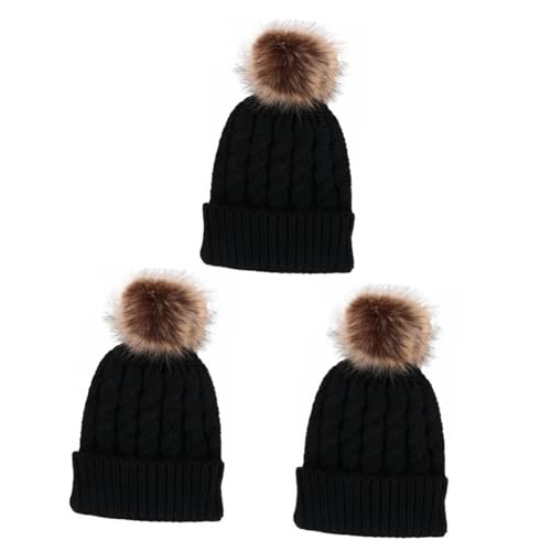 Bonnet tricoté pour femmes anti démangeaisons lot de 3 mailles douces