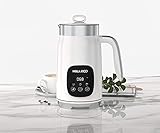 Hola Rico Milk Frother Electric Milk foam Maker and Steamer 14.1oz with Variable Temp, Smart Digital Display & Touch Control, Memory Function for Latte, Cappuccino, Warm Milk, Hot Chocolate