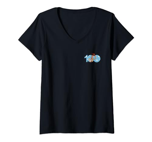 T-shirt col V Toy Story Woody Disney 100 pour adulte en coton