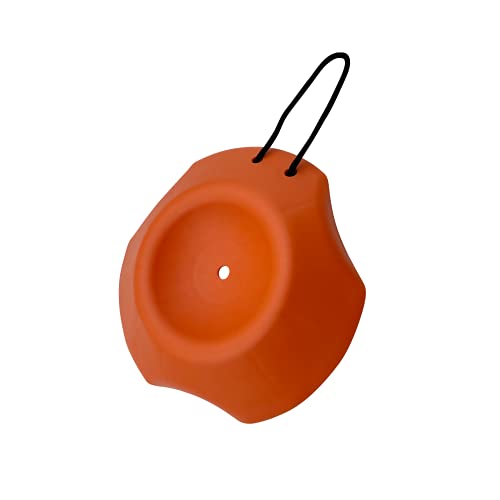 SecurityMan Trailer Wheel Dock Chock - Prevents Jack from Sinking into Mud, Dirt, Grass, Etc. - Supports 4400lbs with Easy to Position Rope Handle - Trailer Tongue Jack Wheel Chock - Orange