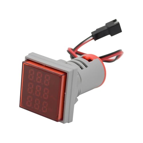 Voltímetro digital AD16-22VAHZS con tres pantallas LED para control de corriente