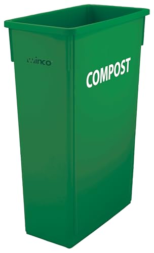 Winco-Slim-Commercial-Trash-CanWaste-Container-23-Gallon-Compost-Green