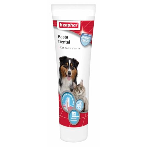 Beaphar Pasta dental para perro y gato con sabor a hígado. Antisarro y antiplaca, higiene y protección completa, 100 g
