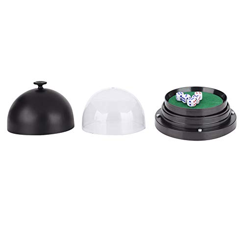 Vaso de Dados automático, KTV Pub Bar Profesional Sacudida de Manos Vaso de Dados con batería Alimentado con 5 Dados reemplazo para el Juego de adivinanzas Party Casino (Baterías no Incluidas)