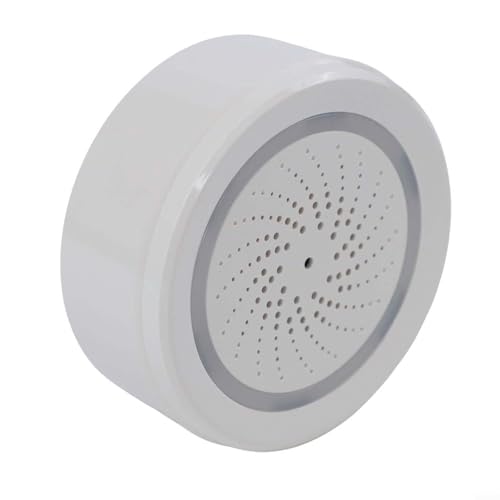 babominimer Alarma de sirena WiFi de 100 dB, sonido y luz, alerta de seguridad inalámbrica compatible con dispositivos, 8 sonidos de alarma, control remoto de aplicación, hogar