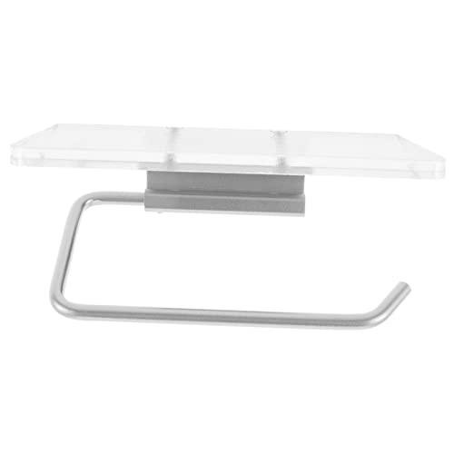 Cabilock Rollo Soporte para Papel Higiénico Cuarto De Baño Titular De Pañuelos Soporte De Papel Higiénico Sujetador De Papel Estante Porta Pañuelos Silver Acrílico