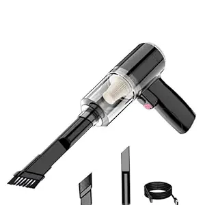 VAZRAAVIP 2 in 1 Portable Wireless Wet and Dry High Power Vacuum Cleaner, Black Vacuum Cleaner,
