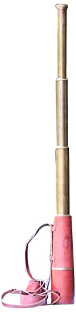 RYNASS 36" KELVIN & HUGHES LONDON 1917 Brass & Leather Antique Marine Telescope