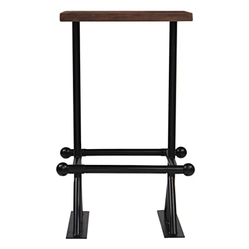 Conjunto de comedor industrial de madera maciza reciclada y acero para estancias exclusivas 3