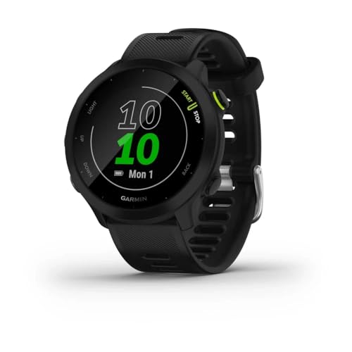 Garmin Relógio Forerunner 55 Preto 42mm com Monitor Cardíaco de Pulso e GPS