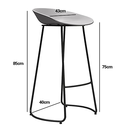 Tabourets de bar sans dossier gris 75cm pour libérer l'espace du comptoir
