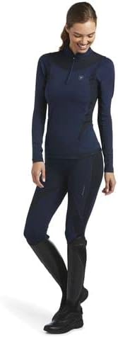 ARIAT Womens Ascent 1/4 Zip L/S Baselayer Black - Image 2