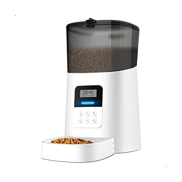 Automatic Cat Feeder, Automatic Dog Feeder, Pet Food Dispenser, 6 Liters Capacity/Voice Recorder/Programmable Timer/Dual Power/Button Control/1-6 Meals per Day for Medium Small Pet Puppy Kitten Automatic Cat Feeder, Automatic Dog Feeder, Pet Food Dispenser, 6 Liters Capacity/Voice Recorder/Programmable Timer/Dual Power/Button Control/1-6 Meals per Day for Medium Small Pet Puppy Kitten