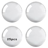 25PCS Large Glass Cabochons for Jewelry Making, 50mm Round Dome Clear Crystal Glass Stones, Craft Supplies DIY Beads Cabochon Tiles for Pendants Resin Art