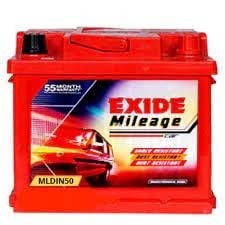 Milage Everyday Performance Zero maintance Powerful battery MLDIN50