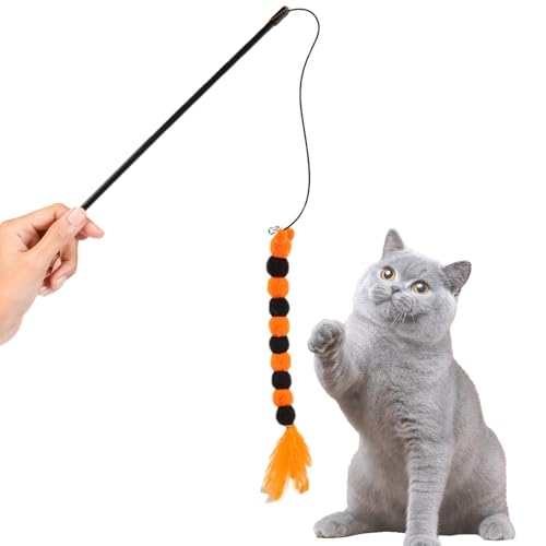猫用のペットスプリングロッドのおもちゃのためのインタラクティブなティーザーおもちゃ、インタラクティブな猫のおもちゃ|エンターテインメント、リラクゼーション、ポータブル25 x 34 x 28 cmのかわいい子猫のおもちゃ