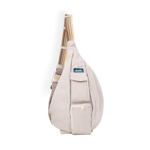Image of KAVU Original Rope Bag, Cotton Canvas Crossbody for Travel | 100% 12oz Cotton Canvas, Padded Back & KAVU Embroidery | 22-44-In Rope Strap, 4 Pockets, 10L | Hiking, Travel & Daily Carry