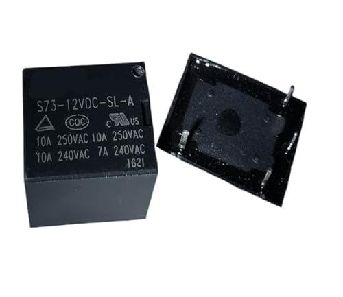Relé S73-12VDC-SL-A de 4 pines y 10A para control de circuitos de automatización