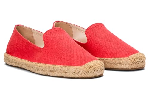 Soludos Womens Smoking Slipper Espadrille Cayenne Red 6-6.5 Medium
