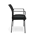 OFM ESS Collection Mesh Back Upholstered Side Chair, with Arms, Black
