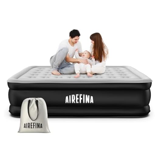 Airefina Queen Luftmatratze mit Pumpe, selbstaufblasend, 203 x 152 x 46cm