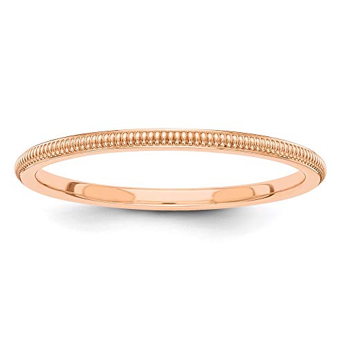 Wedding Band Ring Band 14K Rose Gold Bridal Jewelry Women's Standard Flat