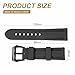 HARFINGTON Silicone Watch Band 26mm Quick Release Flexible Soft Rubber H-type Watch Strap with Stainless Steel Black Clasp Replacement Wristband for Men, Black